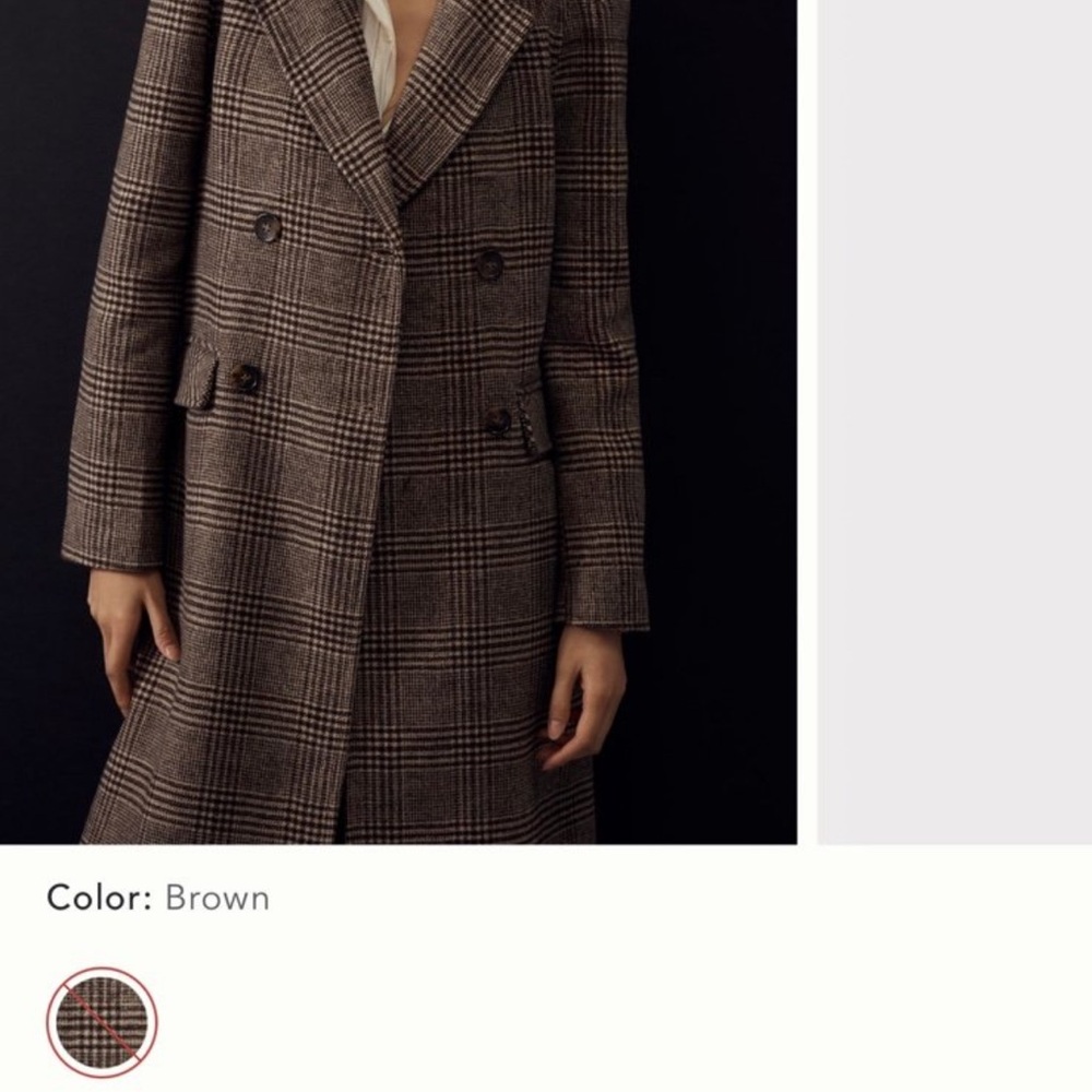 Maeve Brown Plaid Trench Coat